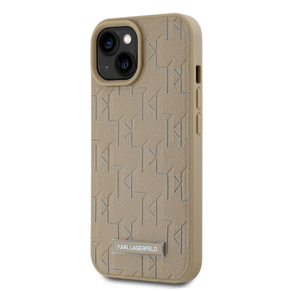 Karl Lagerfeld iPhone 15 Orjinal Lisanslı M-safe Şarj Özellikli KL Yazılı Hot Stamp Kılıf
