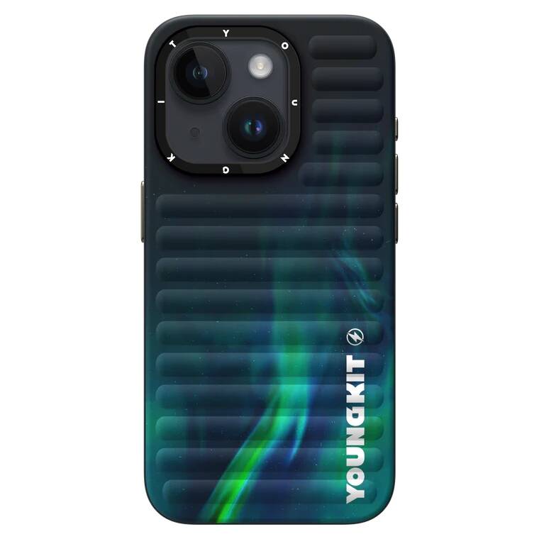 Youngkit Aurora Serisi iPhone 15 Kuzey Işıkları Desenli Telefon Kılıfı - 1