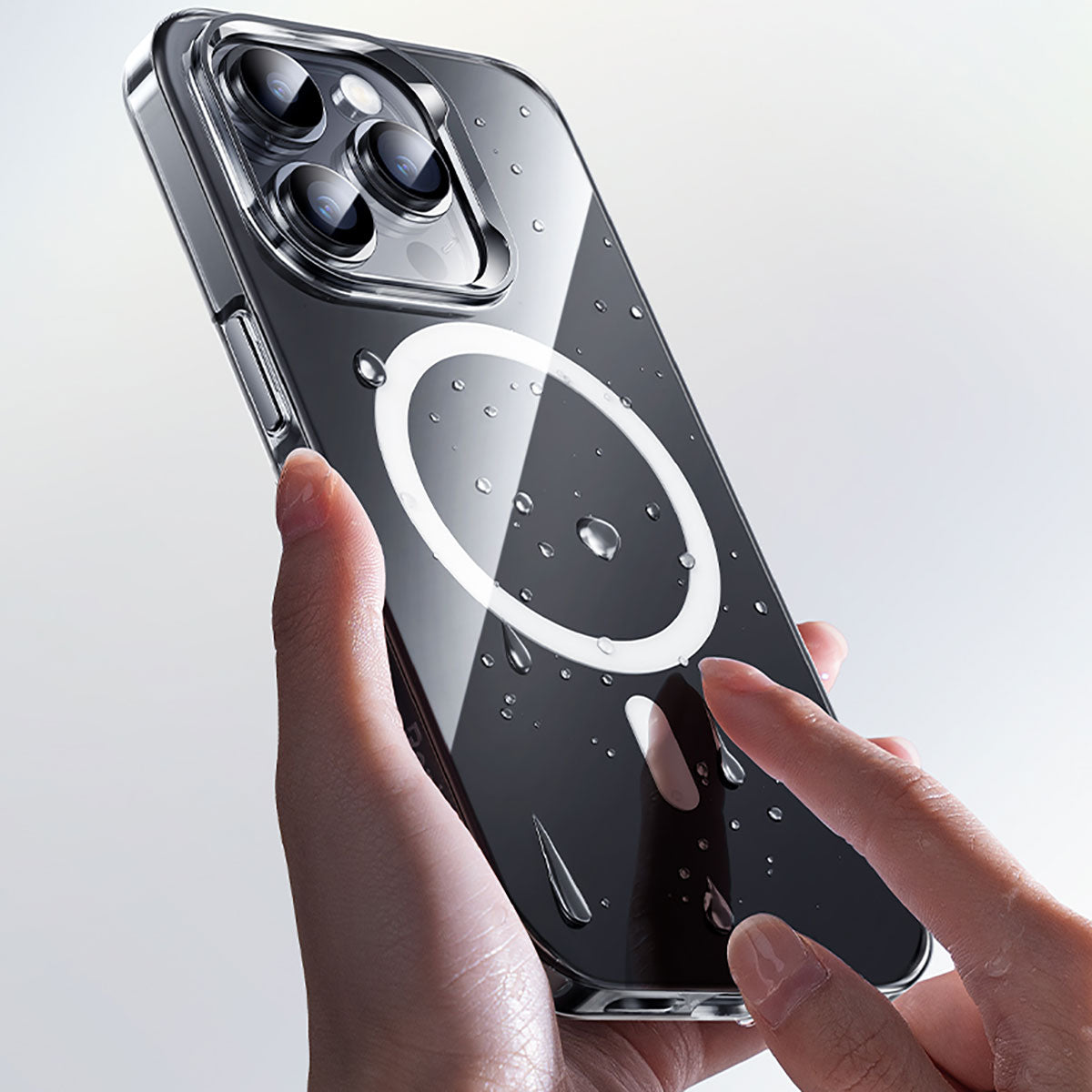 iPhone 15 Kılıf M-safe Şarj Özellikli Benks Crystal Serisi Şeffaf Telefon Kılıfı