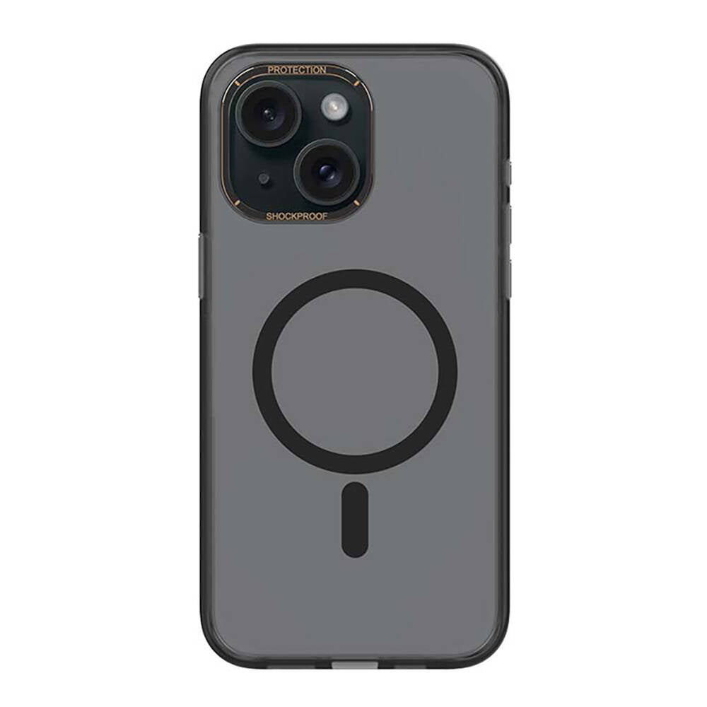 Recci Michelin Serisi iPhone 15 Kılıf M-safe Şarj Özellikli Cam Arka Yüzey Kılıf