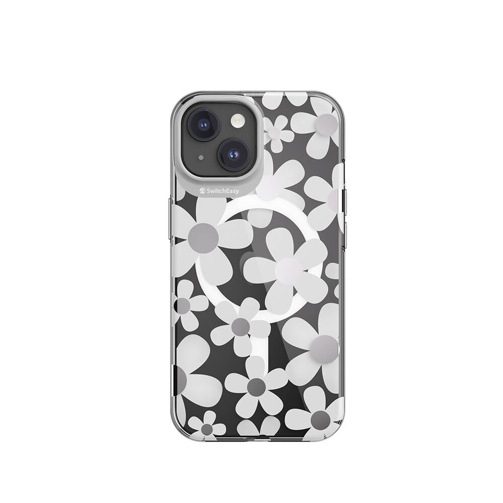 Switcheasy Artist-M Fleur iPhone 15 M-safe Şarj Özellikli Çift IMD Baskılı Lisanslı Kılıf