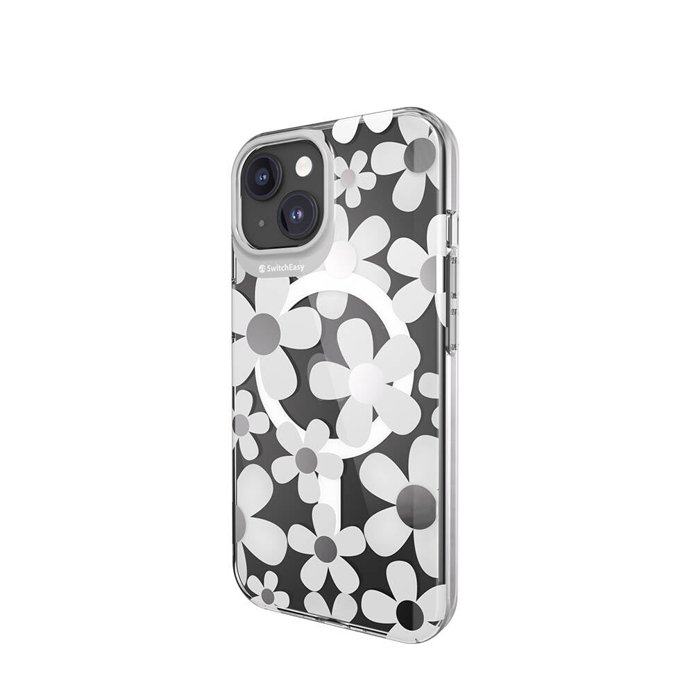 Switcheasy Artist-M Fleur iPhone 15 M-safe Şarj Özellikli Çift IMD Baskılı Lisanslı Kılıf