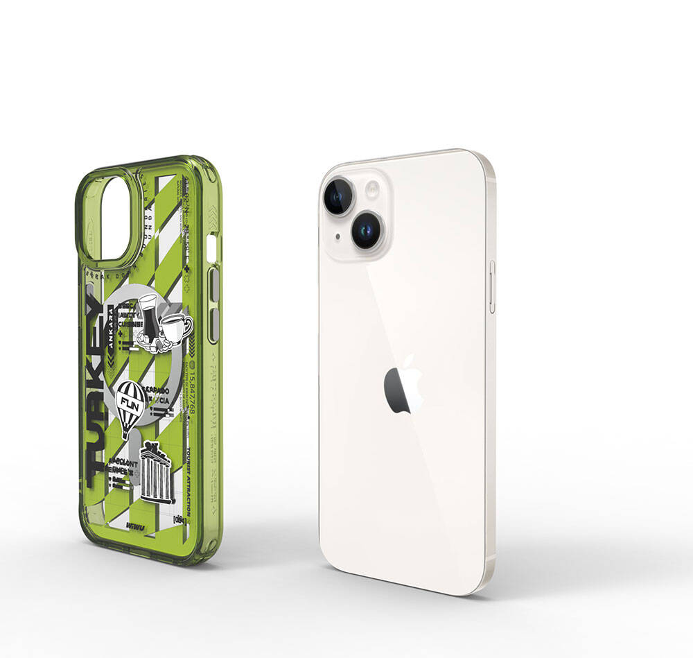 Wiwu Turkey A Serisi iPhone 15 M-safe Şarj Özellikli Desenli Telefon Kılıfı
