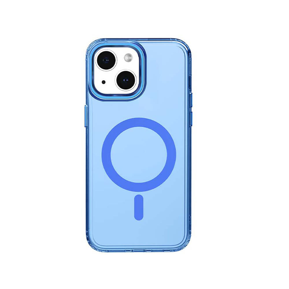 Recci Crystal Color Serisi iPhone 15 M-safe Şarj Özellikli Saydam Arka Yüzey Kılıf