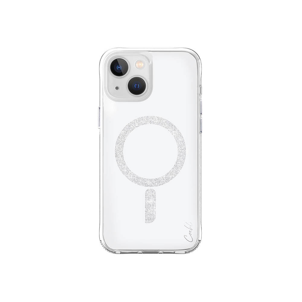 Coehl Glace iPhone 15 M-safe Şarj Özellikli Simli Magnetik Telefon Kılıfı