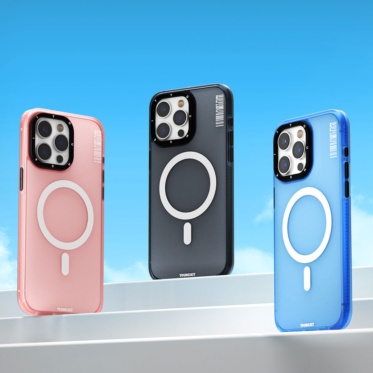 Youngkit Colored Sand Serisi iPhone 15 Magsafe Şarj Özellikli Telefon Kılıfı