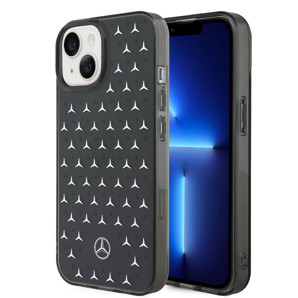 Mercedes Benz iPhone 15 Çift Katmanlı Yıldız Desenli Dizayn Telefon Kılıfı