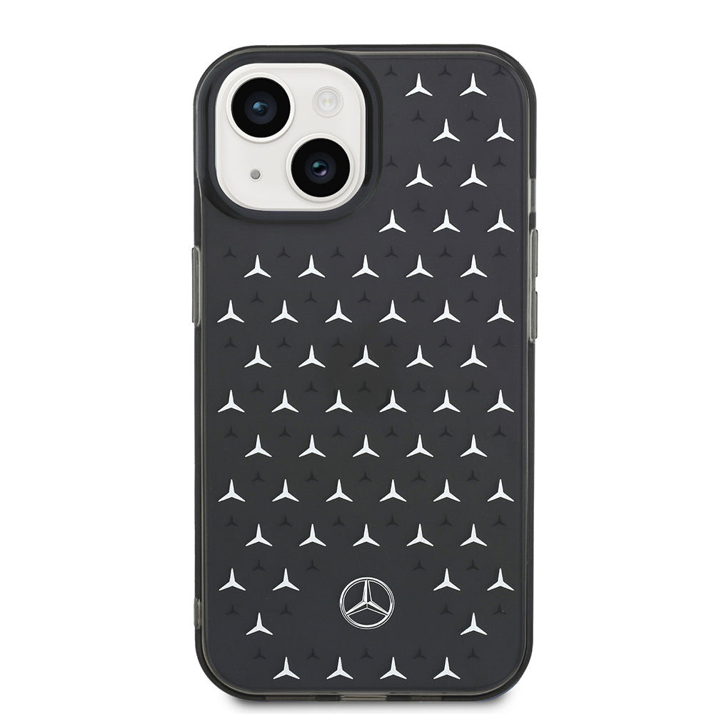 Mercedes Benz iPhone 15 Çift Katmanlı Yıldız Desenli Dizayn Telefon Kılıfı