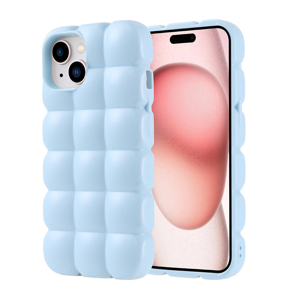 Cepax iPhone 15 Parlak Esnek Silikon Dom Dom Kılıf