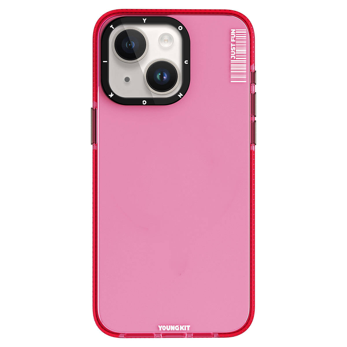 YoungKit Crystal Color Serisi iPhone 15 Pürüzsüz Düz Arka Yüzey Telefon Kılıfı