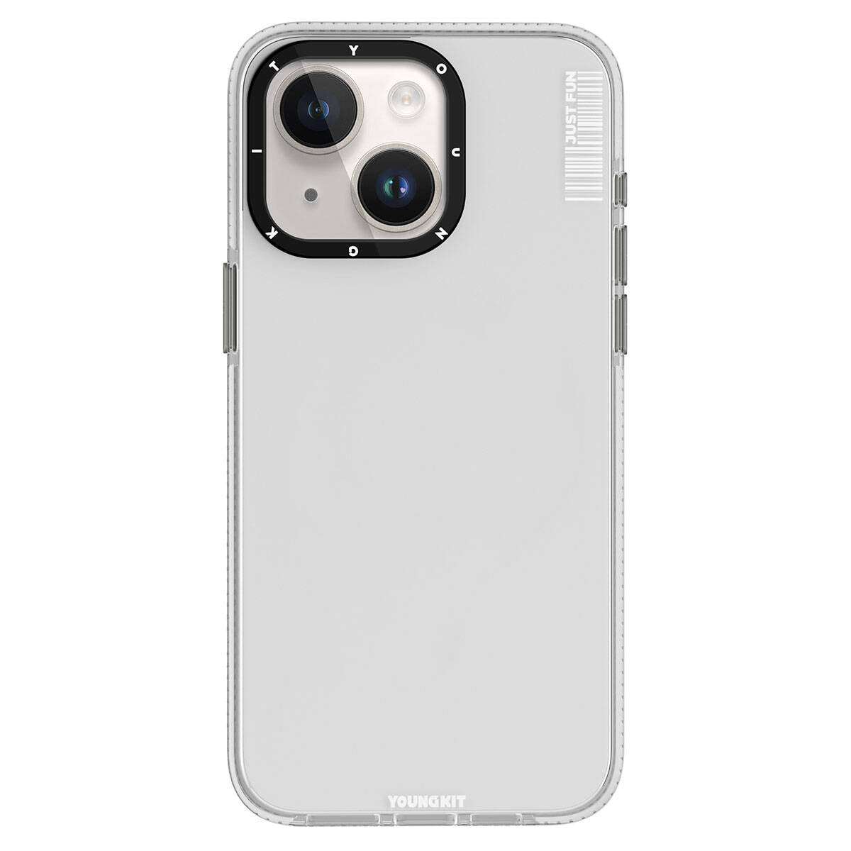 YoungKit Crystal Color Serisi iPhone 15 Pürüzsüz Düz Arka Yüzey Telefon Kılıfı