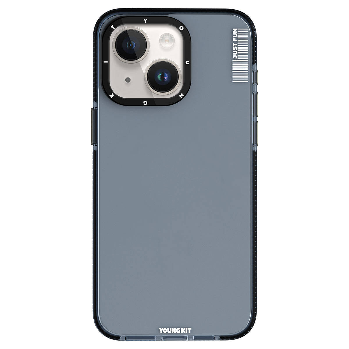 YoungKit Crystal Color Serisi iPhone 15 Pürüzsüz Düz Arka Yüzey Telefon Kılıfı