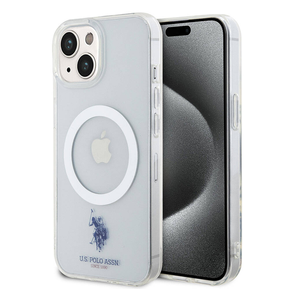 U.S. Polo Assn. iPhone 15 Orjinal Lisanslı Magsafe Şarj Özellikli Transparan Tasarım Telefon Kılıfı - 1