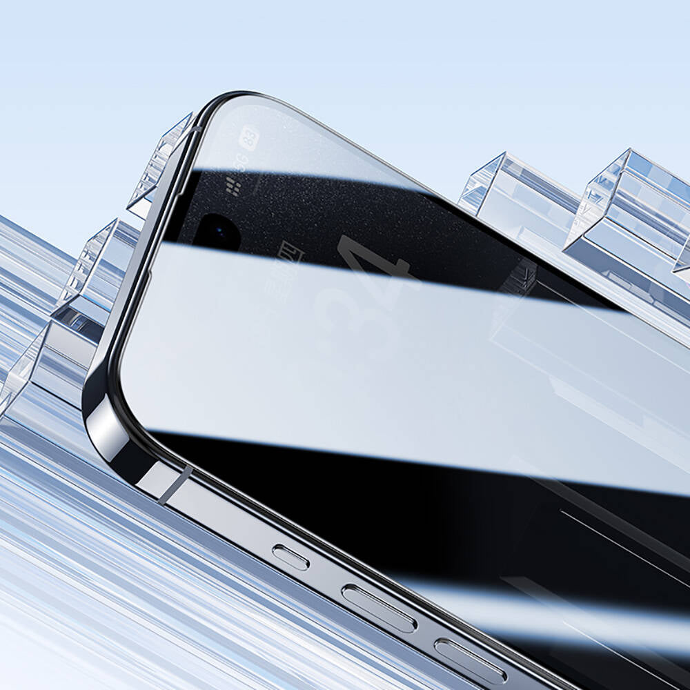 iPhone 15 Plus Benks Ultra Shield 0.4mm Privacy Ekran Koruyucu + Kolay Uygulama Aparatlı