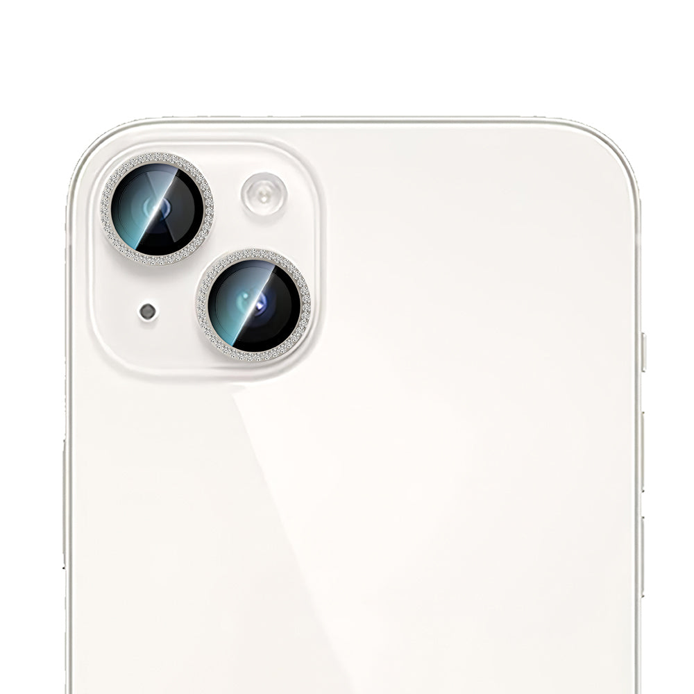 CaseWorld Alloy Sparkling Diamond Serisi iPhone 15 Plus Taşlı Lens Koruyucu