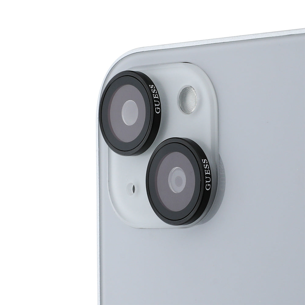 Guess iPhone 15 Plus Orjinal Lisanslı Metal Kamera Lens Koruyucu