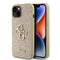 Guess iPhone 15 Plus Orjinal Lisanslı 4G Büyük Metal Logolu Glitter Telefon Kılıfı