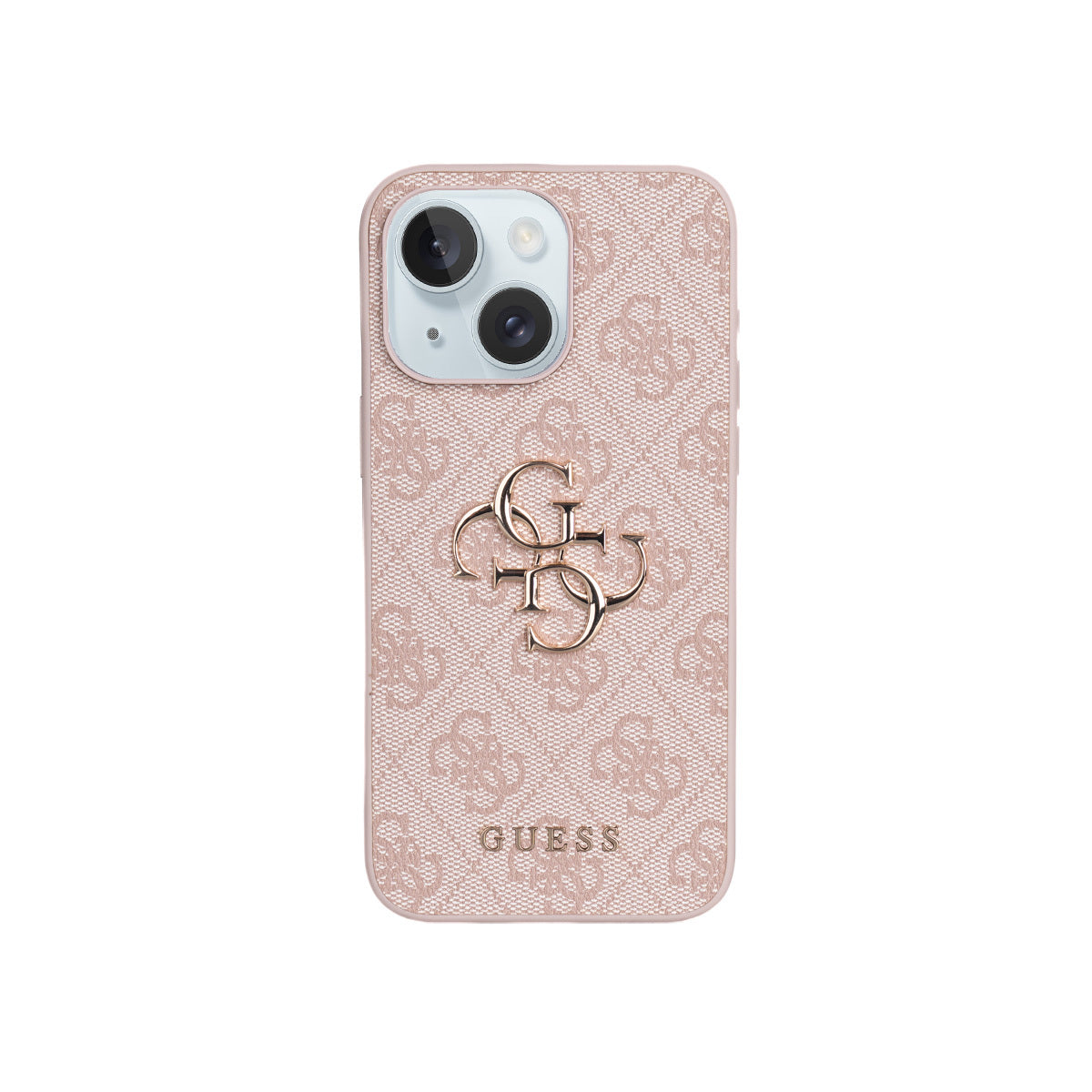 Guess iPhone 15 Plus Orjinal Lisanslı PU Deri 4G Büyük Metal Logolu Çapraz Vücut Askılı Kılıf