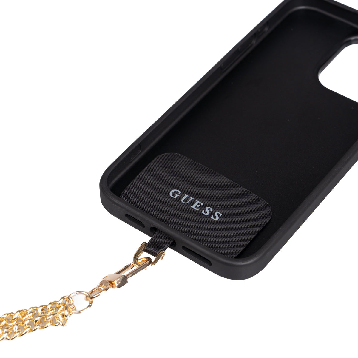 Guess iPhone 15 Plus Orjinal Lisanslı PU Deri 4G Büyük Metal Logolu Çapraz Vücut Askılı Kılıf