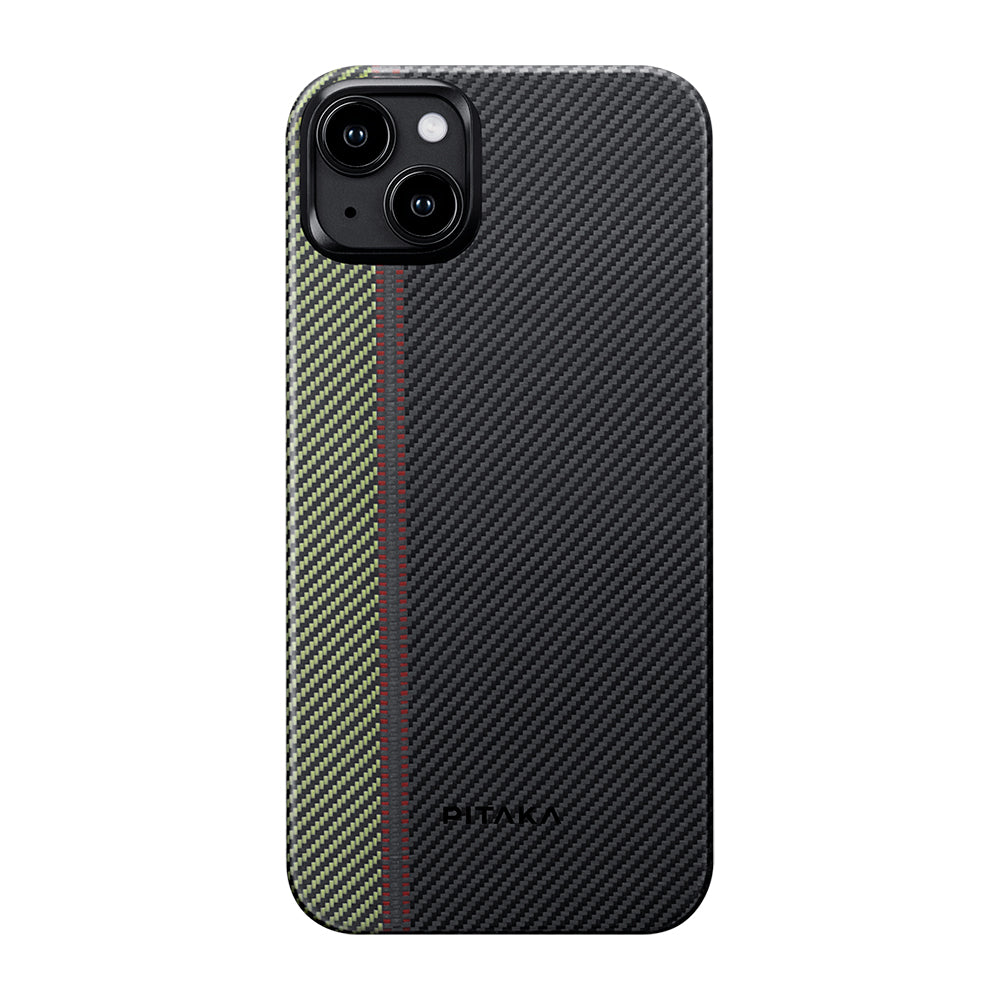 Pitaka Tactile Woven Orchestra Serisi iPhone 15 Plus Kılıf M-safe Şarj Özellikli 600D Aramid Fiber Overture Kılıf