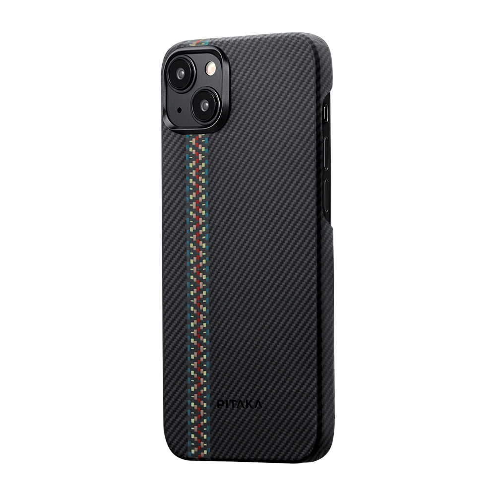 Pitaka Tactile Woven Orchestra Serisi iPhone 15 Plus M-safe Şarj Özellikli 600D Aramid Fiber Rhapsody Kılıf