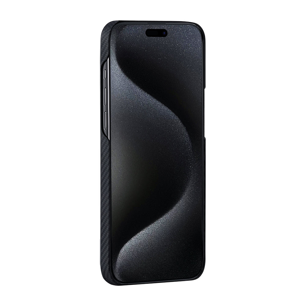 Pitaka Tactile Woven Orchestra Serisi iPhone 15 Plus M-safe Şarj Özellikli 600D Aramid Fiber Rhapsody Kılıf
