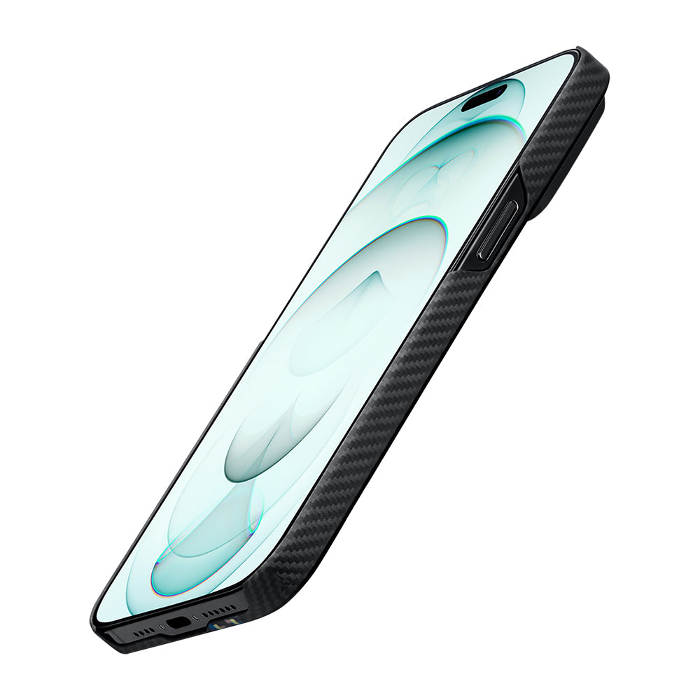 Pitaka Tactile Woven Orchestra Serisi iPhone 15 Plus M-safe Şarj Özellikli 600D Aramid Fiber Rhapsody Kılıf