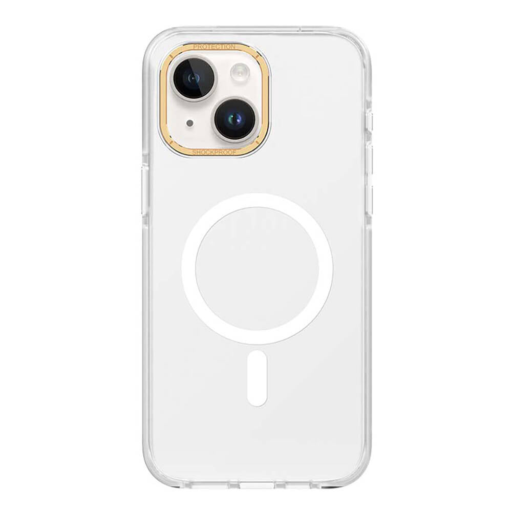 Recci Michelin Serisi iPhone 15 Plus M-safe Şarj Özellikli Cam Arka Yüzey Kılıf