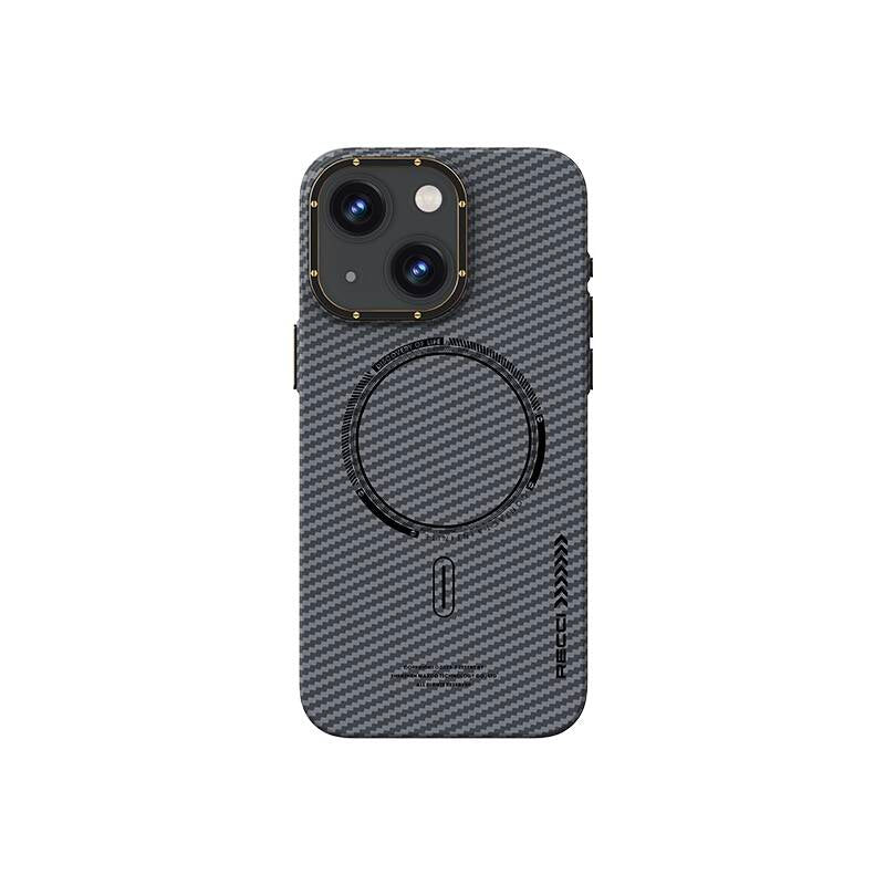 Recci Machinist Serisi iPhone 15 Plus M-safe Şarj Özellikli Magnetik Karbon Kılıf