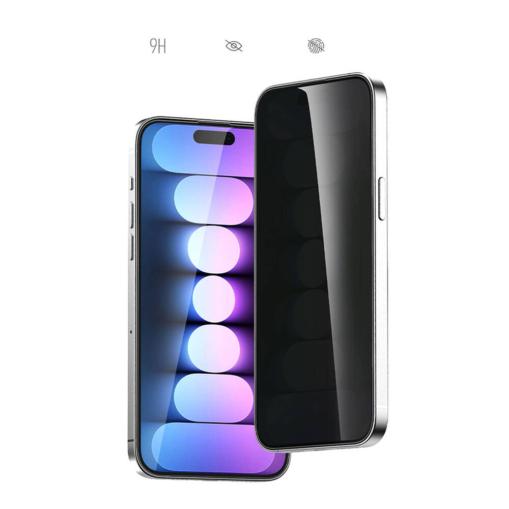 Recci RSP-A18AP iPhone 15 Plus Privacy Temperli Cam Ekran Koruyucu