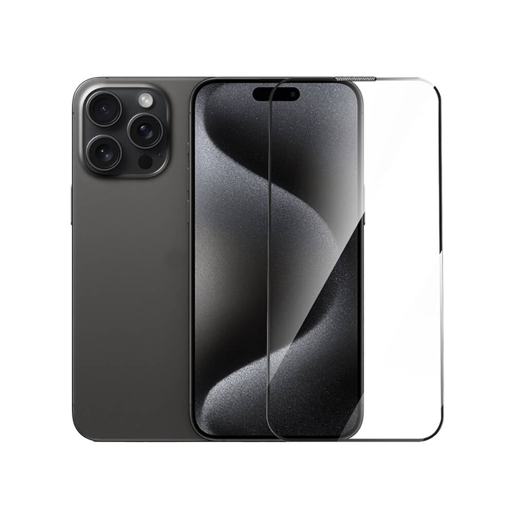 Wiwu GT-014 iPhone 15 Plus Polimer Oleofobik Kaplama Şeffaf Pürüzsüz Temperli Cam Ekran Koruyucu 25'li Paket