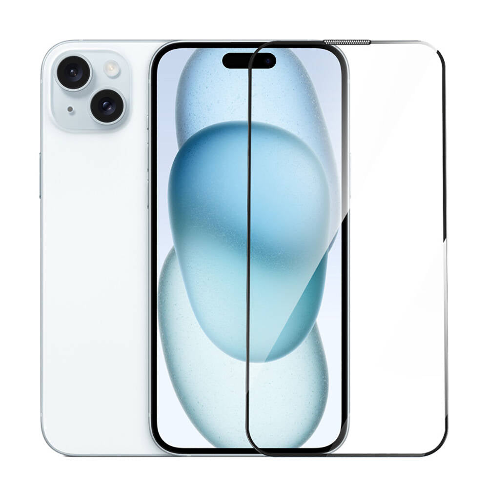 Wiwu GT-014 iPhone 15 Plus Polimer Oleofobik Kaplama Şeffaf Pürüzsüz Temperli Cam Ekran Koruyucu 25'li Paket