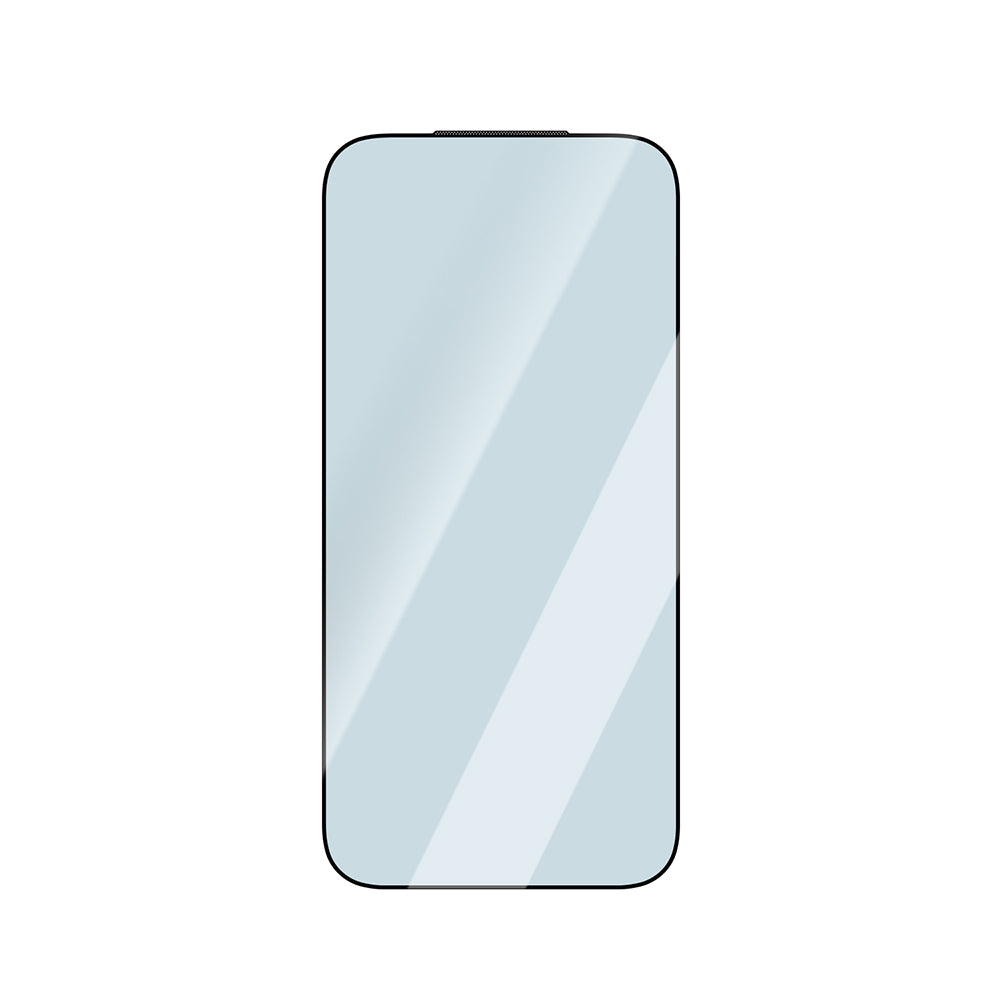 CaseWorld Applicator Serisi iPhone 15 Pro 2.5D Eyesafe Mavi Işık Teknolojili 0.33mm Temperli Cam Ekran Koruyucu + Uygulama Aparatı