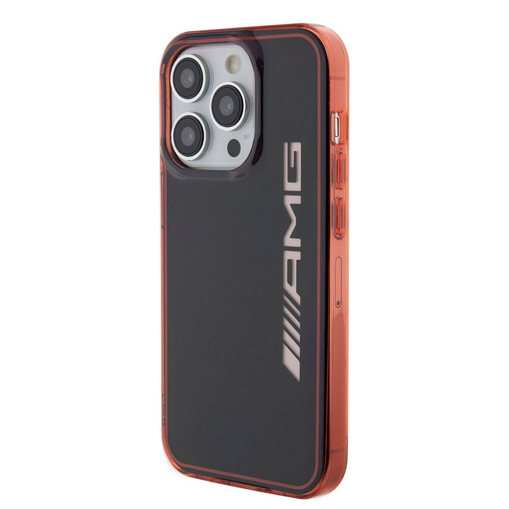 AMG iPhone 15 Pro Orjinal Lisanslı Çift Katmanlı Şeffaf Büyük Logo Telefon Kılıfı