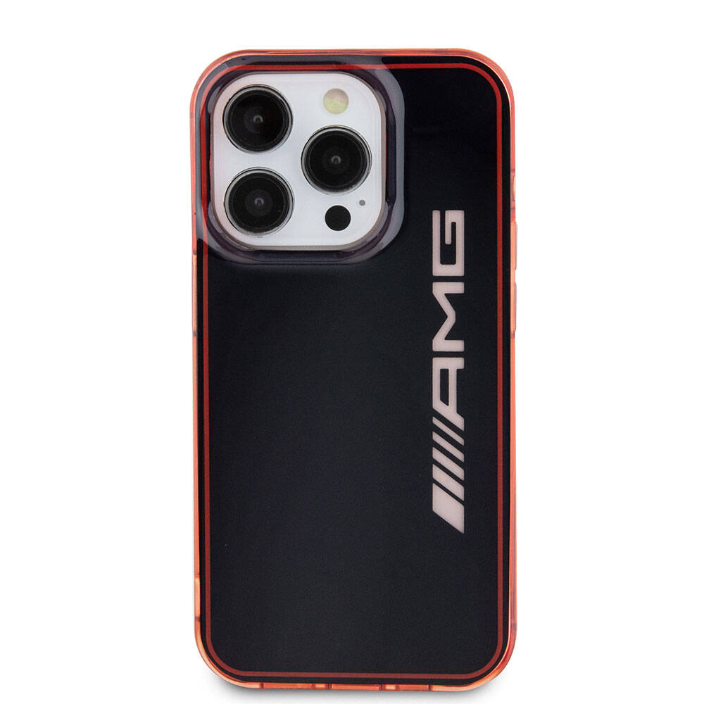 AMG iPhone 15 Pro Orjinal Lisanslı Çift Katmanlı Şeffaf Büyük Logo Telefon Kılıfı