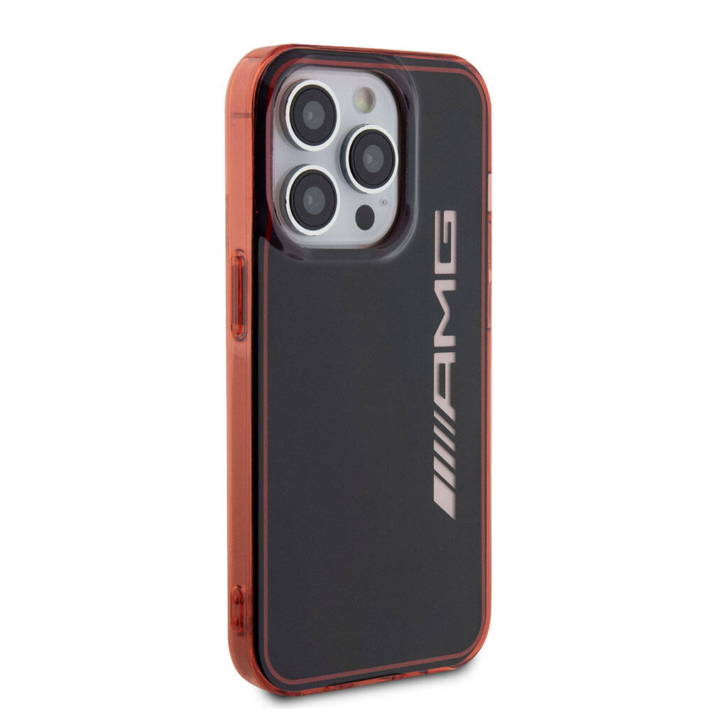 AMG iPhone 15 Pro Orjinal Lisanslı Çift Katmanlı Şeffaf Büyük Logo Telefon Kılıfı