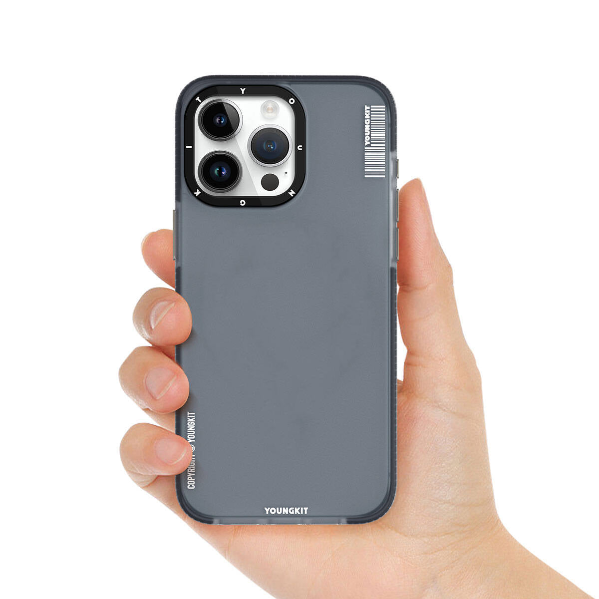 Youngkit Colored Sand Serisi iPhone 15 Pro Buzlu Mat Tasarım Telefon Kılıfı
