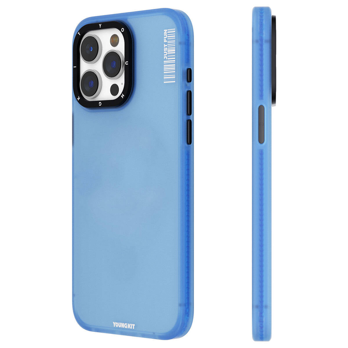 Youngkit Colored Sand Serisi iPhone 15 Pro Buzlu Mat Tasarım Telefon Kılıfı