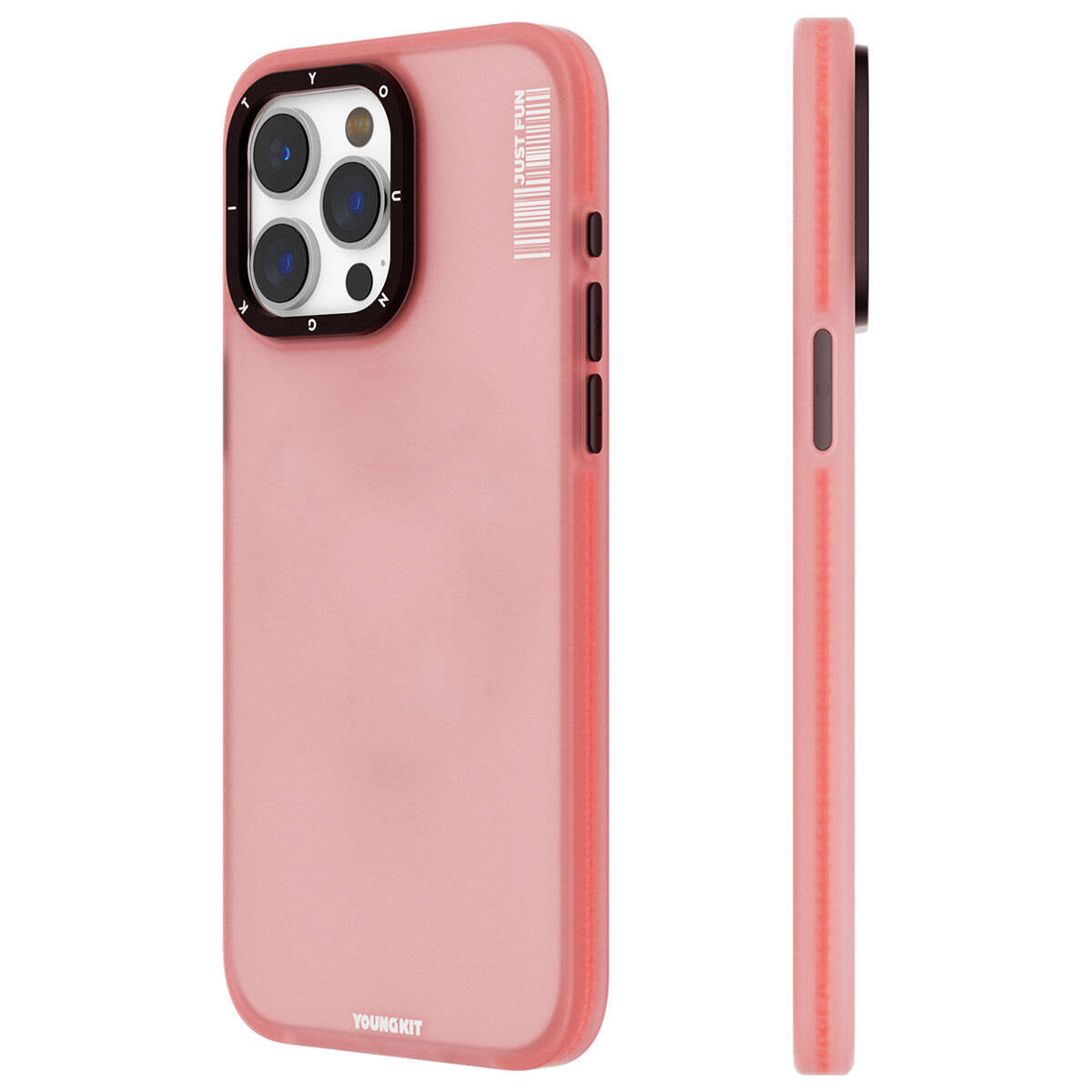 Youngkit Colored Sand Serisi iPhone 15 Pro Buzlu Mat Tasarım Telefon Kılıfı