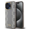 DKNY iPhone 15 Pro Orjinal Lisanslı M-safe Şarj Özellikli 3D Yazılı Checkered Pattern Kılıf