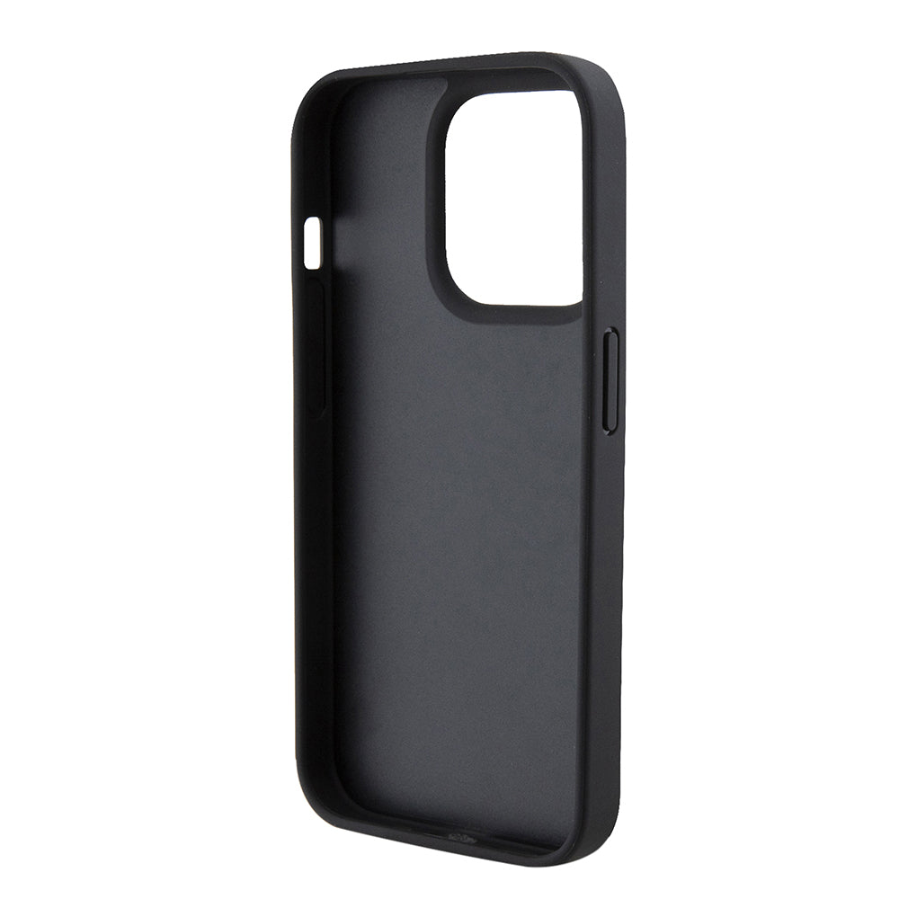 Ferrari iPhone 15 Pro Orjinal Lisanslı Deri Dikişli Arka Yüzey Metal Logo Tasarımlı Kılıf