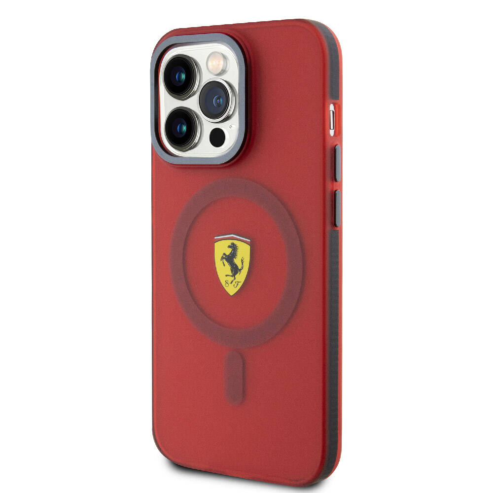 Ferrari iPhone 15 Pro Orjinal Lisanslı M-safe Şarj Özellikli Kontrast Bumper Kılıf