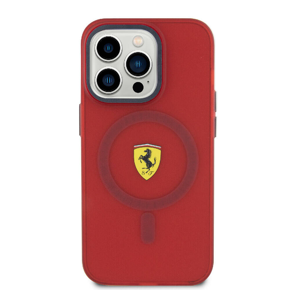 Ferrari iPhone 15 Pro Orjinal Lisanslı M-safe Şarj Özellikli Kontrast Bumper Kılıf