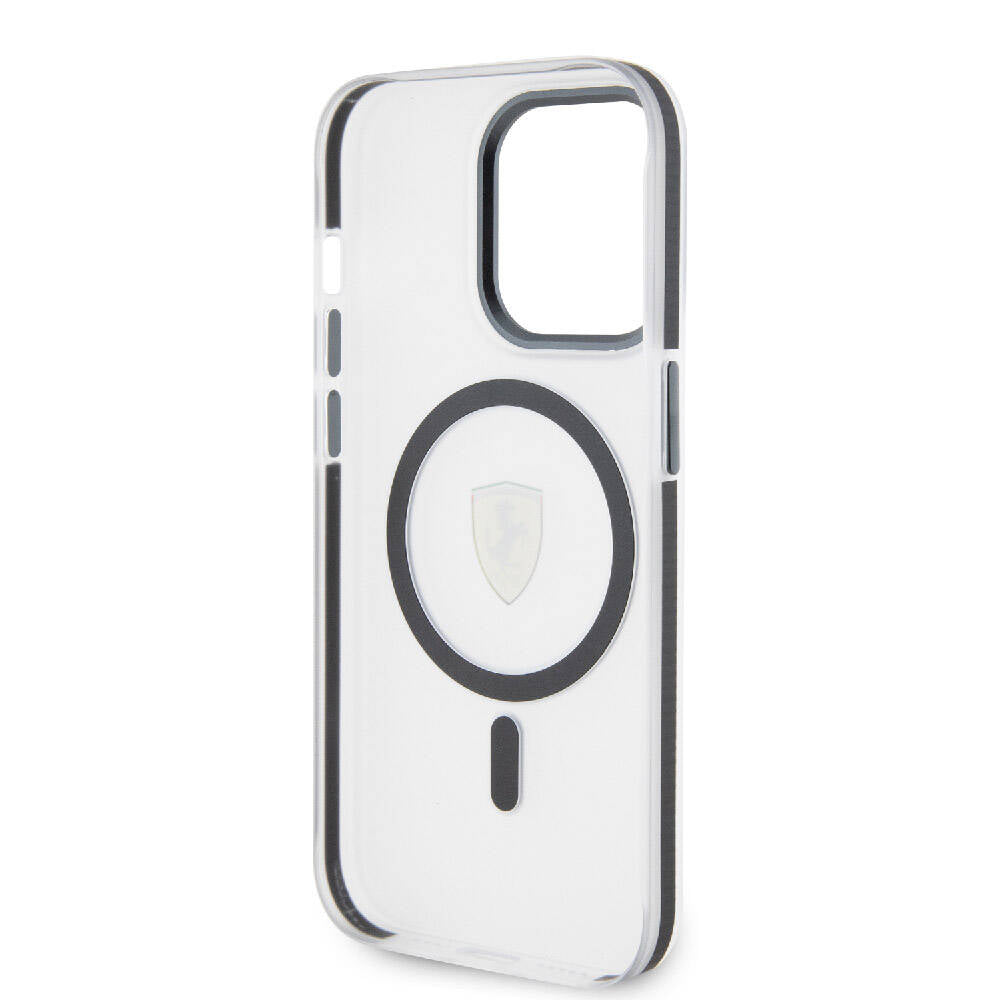Ferrari iPhone 15 Pro Orjinal Lisanslı M-safe Şarj Özellikli Kontrast Bumper SF Ring Kılıf