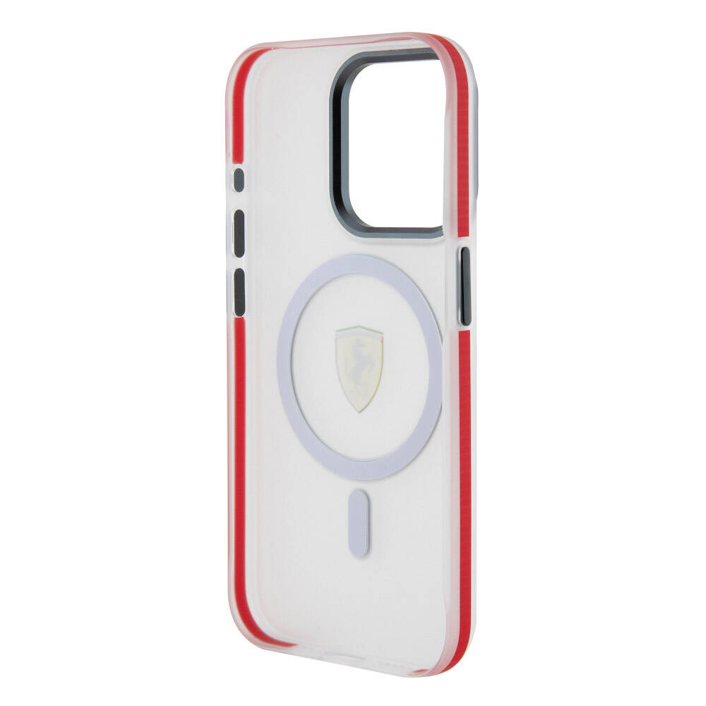 Ferrari iPhone 15 Pro Orjinal Lisanslı M-safe Şarj Özellikli Kontrast Bumper SF Ring Kılıf