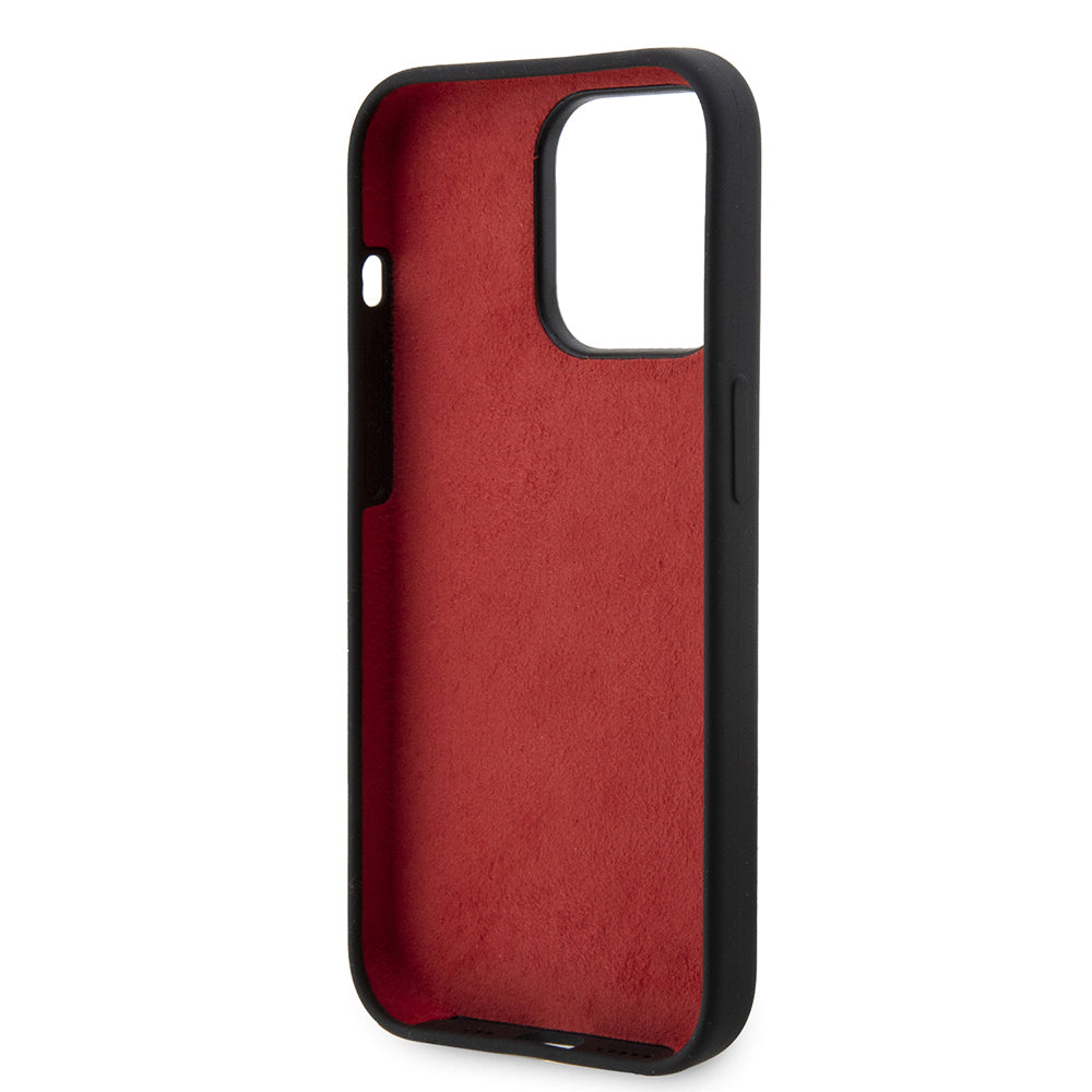 Ferrari iPhone 15 Pro Orjinal Lisanslı Metal Logolu SF Yazılı Telefon Kılıfı