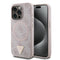 Guess iPhone 15 Pro Orjinal Lisanslı M-safe Şarj Özellikli PU Üçgen Logo 4G Desenli Kılıf