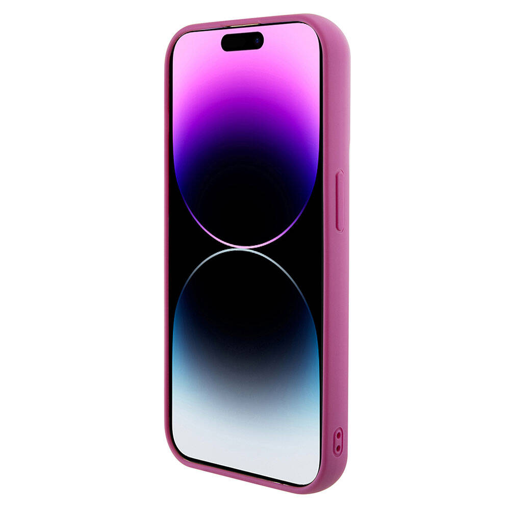 Guess iPhone 15 Pro Orjinal Lisanslı Pullu Arka Yüzey Metal Yazı Logolu Sequin Script Kılıf