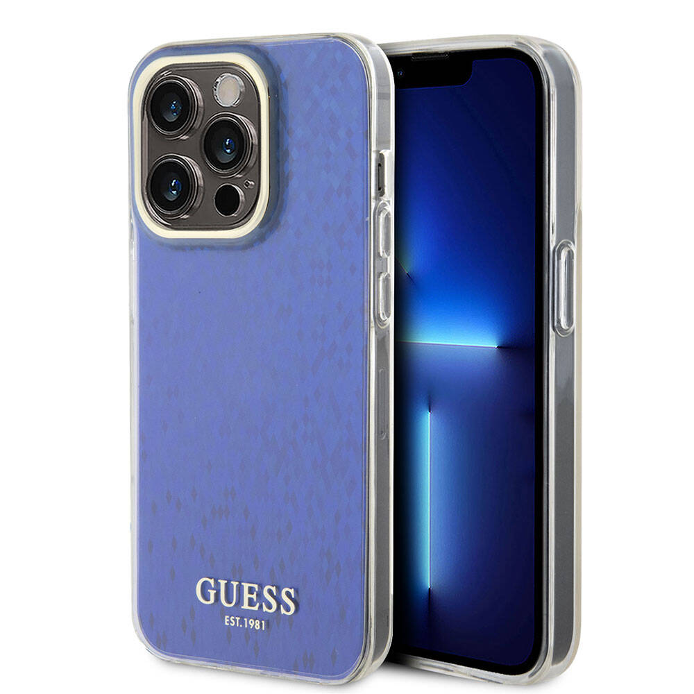 Guess iPhone 15 Pro Orjinal Lisanslı Yazı Logolu Mirror Disco Kılıf
