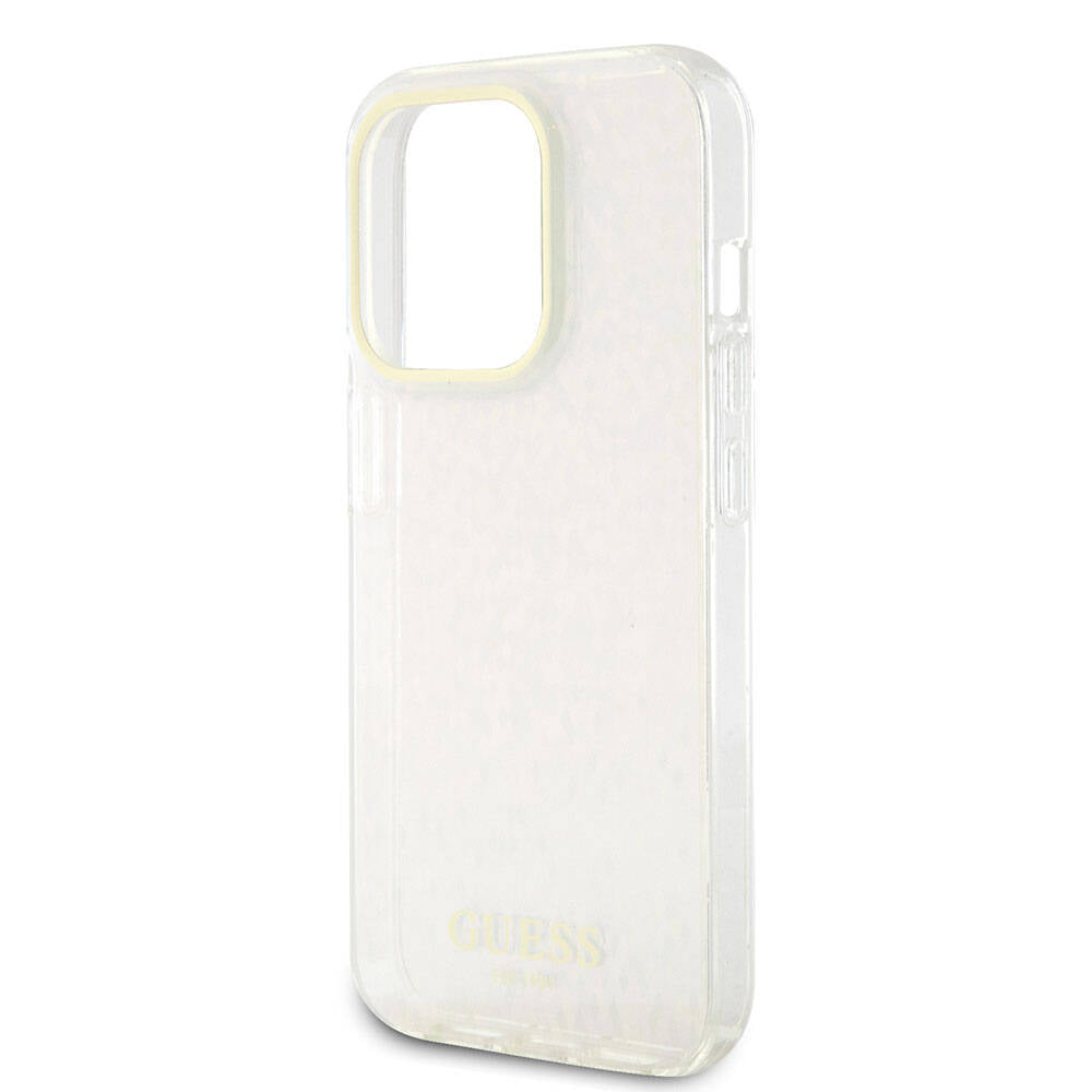 Guess iPhone 15 Pro Orjinal Lisanslı Yazı Logolu Mirror Disco Kılıf